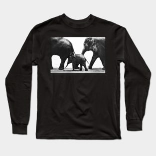 Baby Elephant and Parents Long Sleeve T-Shirt